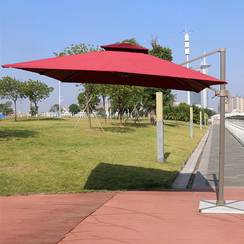 double-top red garden umbrella sensing for disaster Relief FeaMont-1