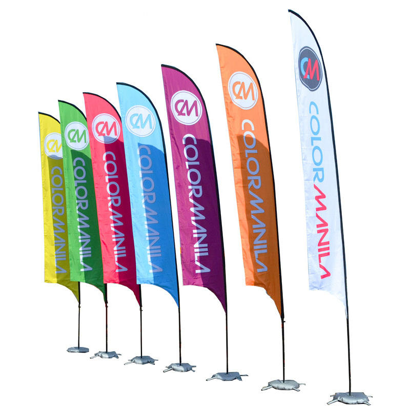 Outdoor Printed Advertising Feather Beach Flag