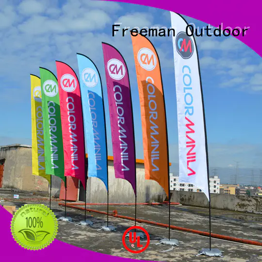 palette feather flags advertising for competition Freeman Outdoor