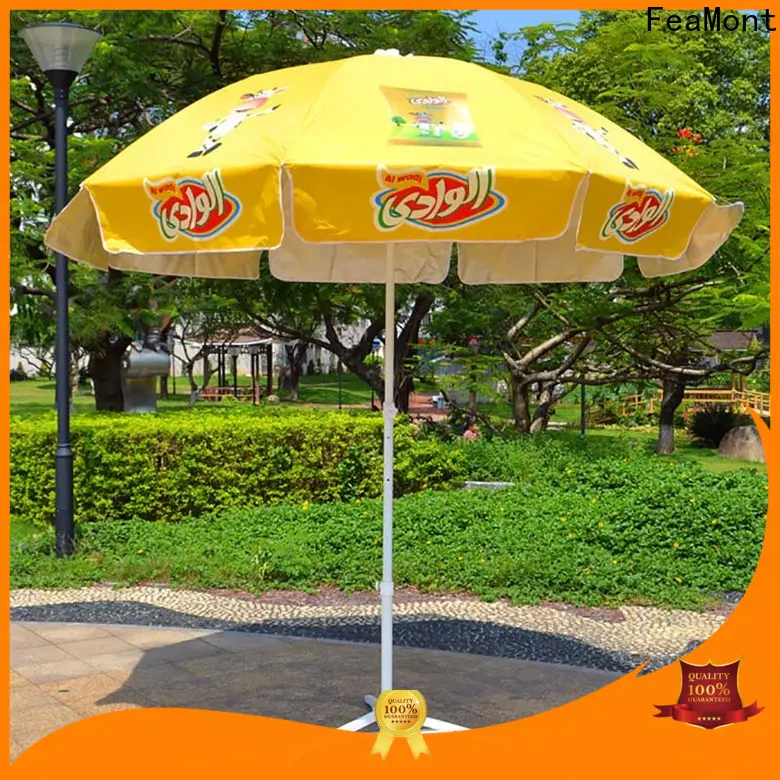 FeaMont top red beach umbrella China for disaster Relief