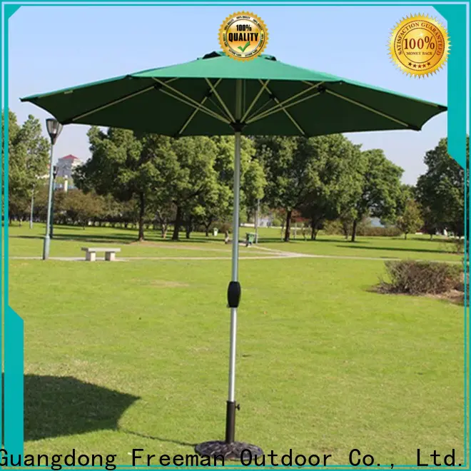 FeaMont reliable white garden umbrella package in street