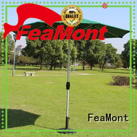 FeaMont square garden umbrella package for trade show