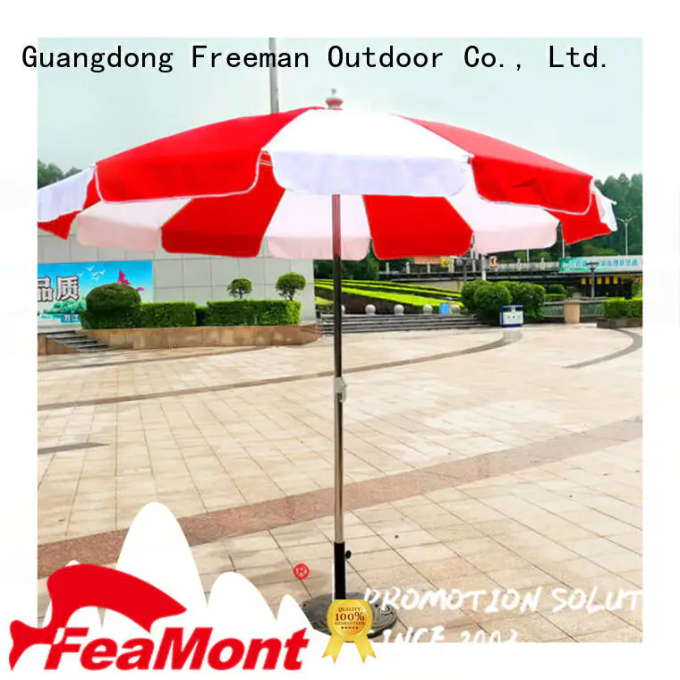 FeaMont waterproof foldable beach umbrella owner for advertising