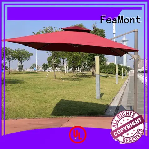 FeaMont cranking square garden umbrella for-sale for exhibition