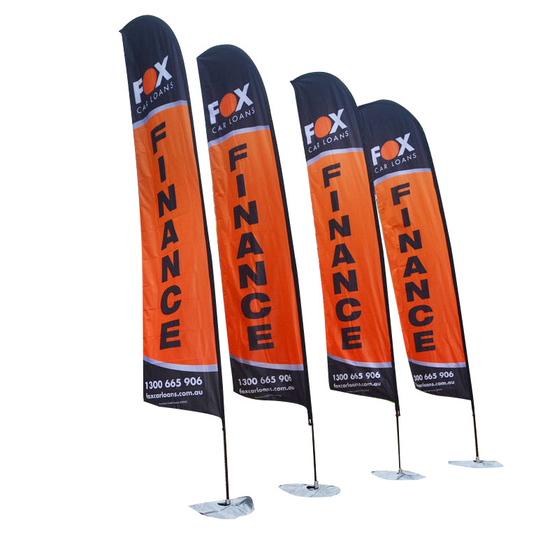 FeaMont printed custom advertising flags in different color for sports-1