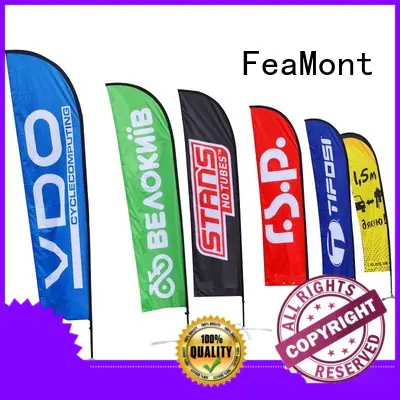 FeaMont affirmative feather flag printed for trade show