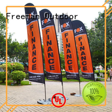 palette beach flag design wind-force for advertising Freeman Outdoor