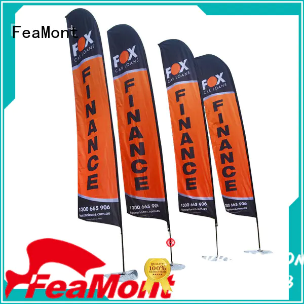 FeaMont printed custom advertising flags in different color for sports