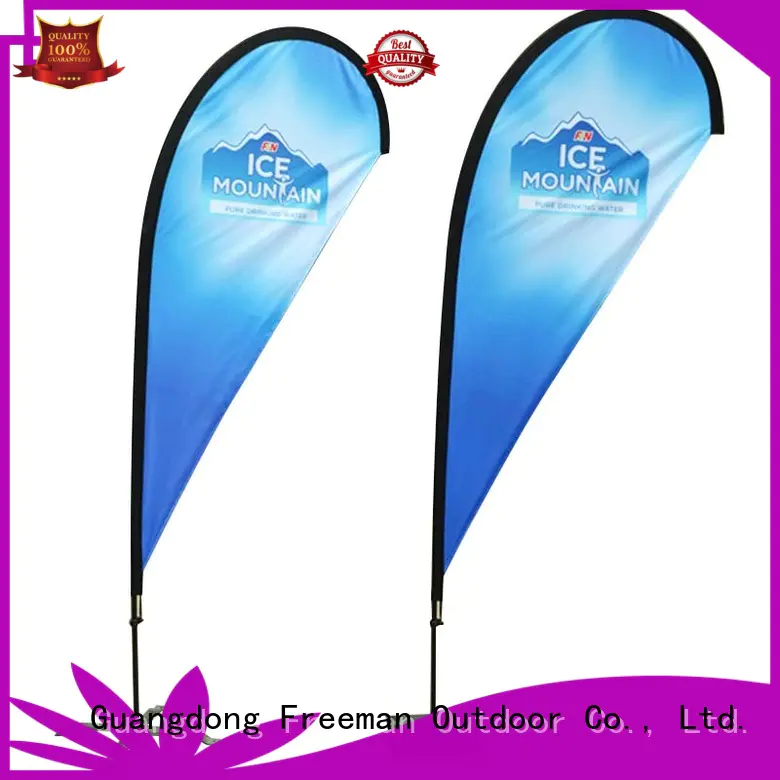 FeaMont palette advertising feather flags in different color for advertising