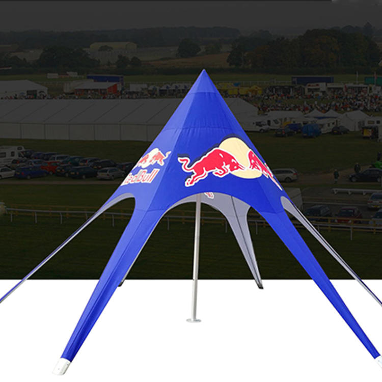 Outdoor 12m PVC aluminum pole spider star shaped tent for sports events