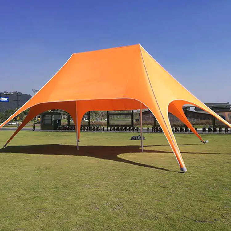 Aluminum pole spider star shaped tent for sports events advertising stretch tent