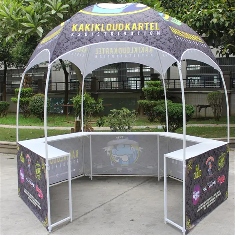 Custom Canopy Full-printed Promotional Dome Tent With Removable Counter Table trade show tent