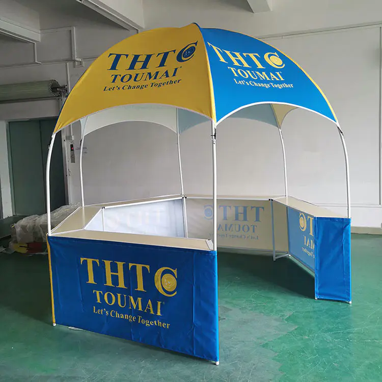 Custom Canopy Full-printed Promotional Dome Tent With Removable Counter Table trade show tent