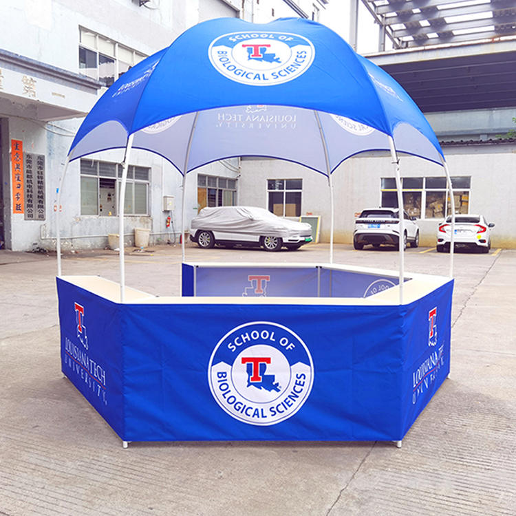 Promotion booth tent Outdoor Display Hexagonal Type Kiosk Dome Tent
