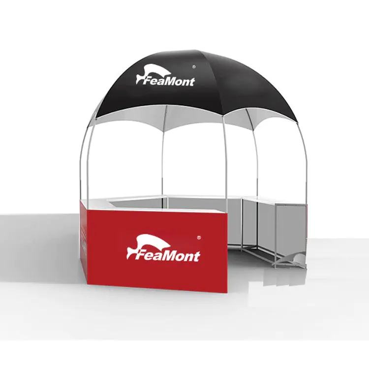Custom advertising promotion counter outdoor exhibition booth 3x3 dome kiosk tent for event