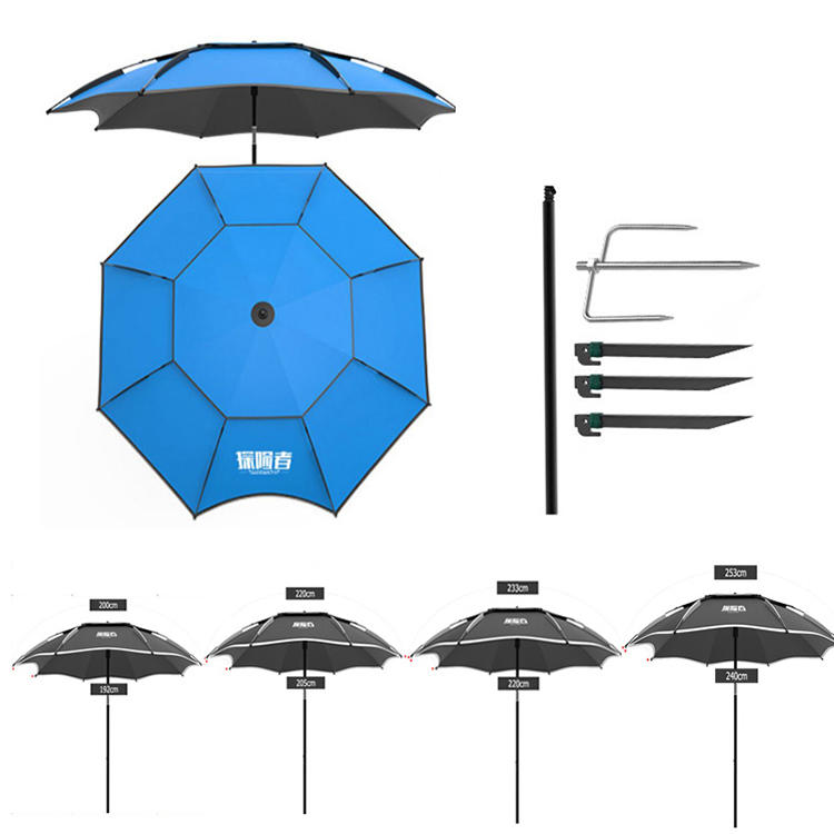 Wholesale high quality 7.5ft Vented top outdoor beach parasol fishing umbrella
