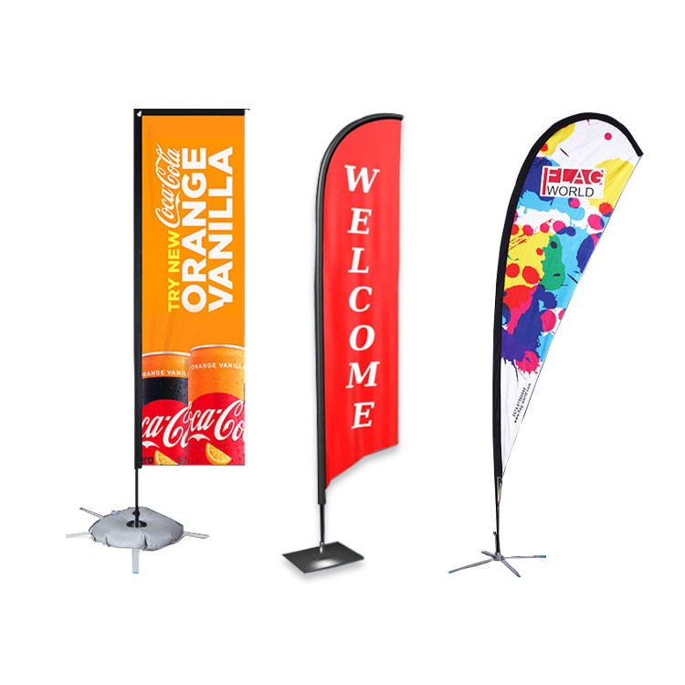 Custom Banner Printing Outdoor Event Advertising Square Rectangle Beach Flag