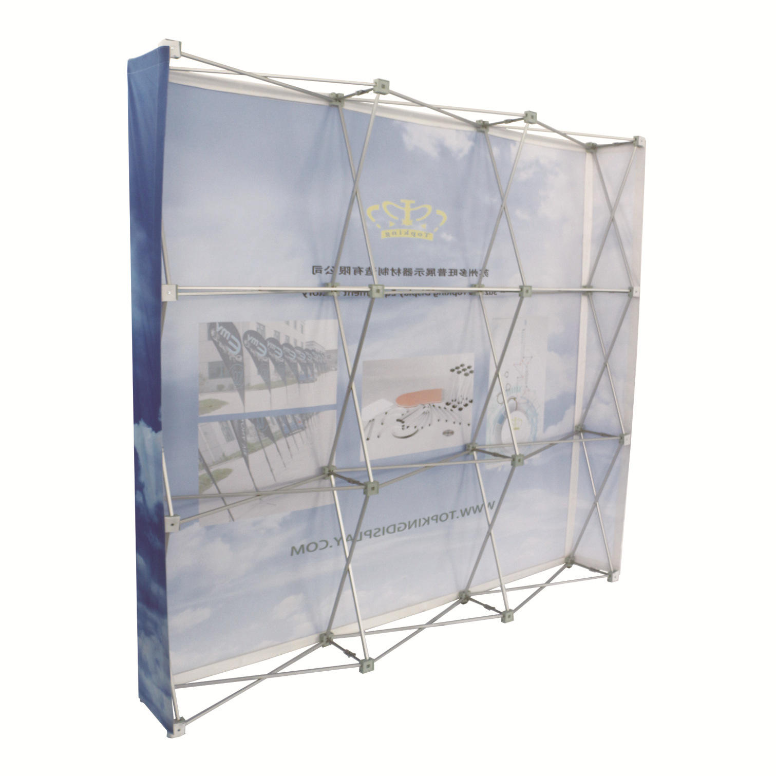 wholesale pop up backdrop display stand 10ft portable Retractable background for activity display