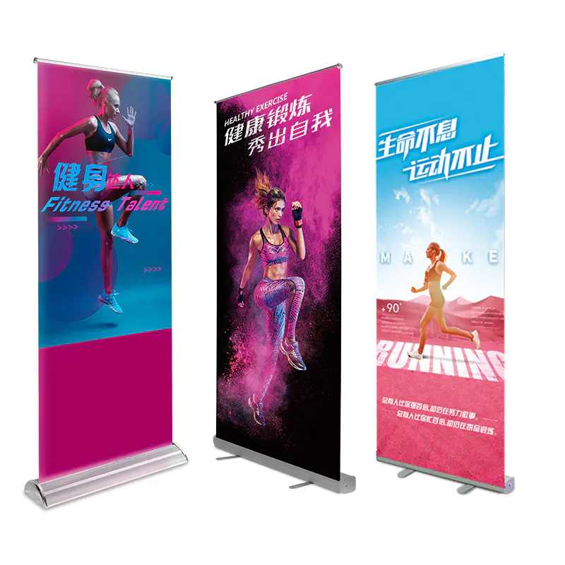 Standard Size 80*200CM Roll Up Advertising Display Roll Up Banner Stand