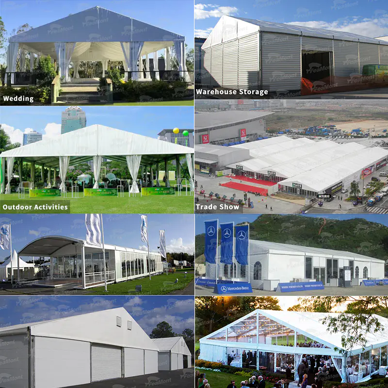 FEAMONT Luxury 20x30 20x40 50x30 big white large outdoor wedding church marquee tent for 200 300 500 800 people events party