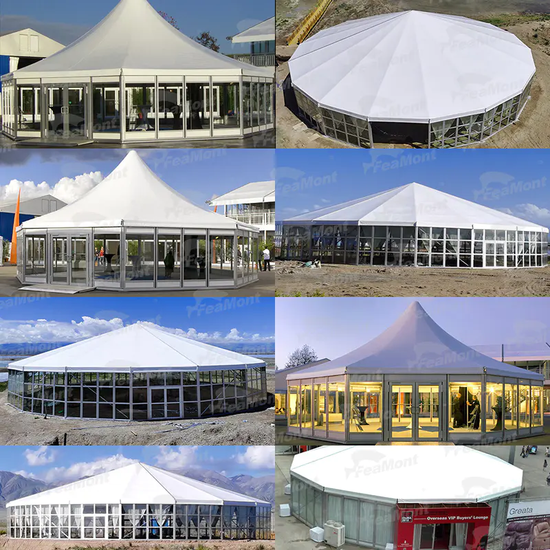 FEAMONT Customized High Quality Outdoor Heavy Duty PVC aluminium Exhibition tents Temporary Warehouse Tent For Industrial Storage
