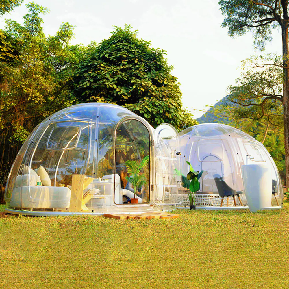 FEAMONT Hot Selling Dome Hotel Polycarbonate Dome Tent Modular Prefab Dome house For Resorts Villa Garden