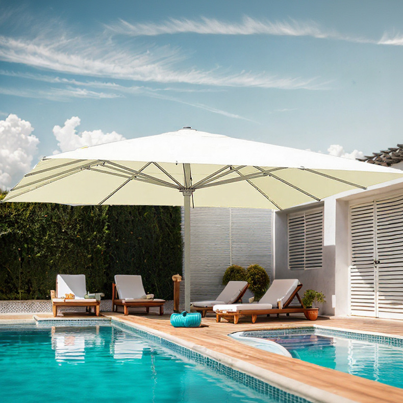 Heavy Duty Big Size Square-shape Patio Umbrella